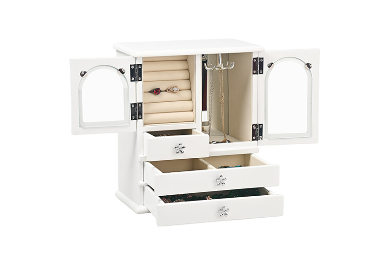 Personalised Wooden Jewelry Box with Rotating Necklace Hook - 图片 6